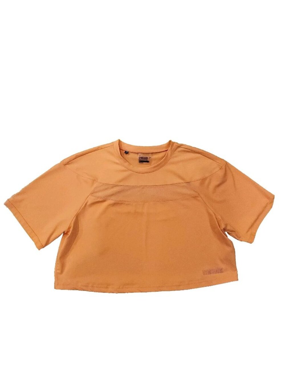 Gymshark Crop Top Womens Size S Orange Short Sleeve Training Gym Workout
